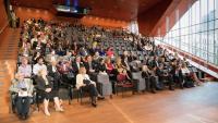 ACE members gathered in an auditorium for the 2018 induction ceremony